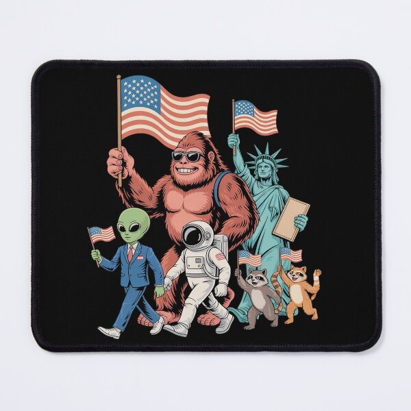 Item preview, Vintage 4th Of July Sasquatch Raccoon Funny 4th Of July  designed and sold by InspiredFoul.