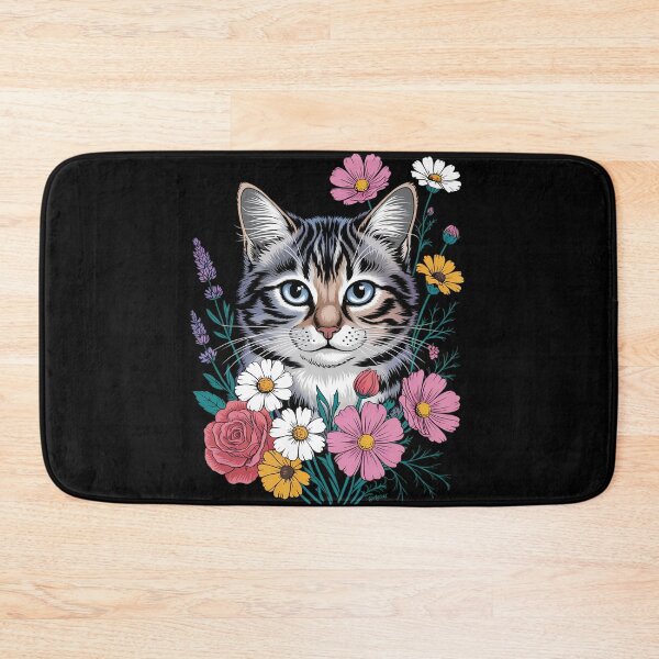 Artikelvorschau, Bunte Blumenmuster für Katzenliebhaber entworfen und verkauft von MyzoToyota.