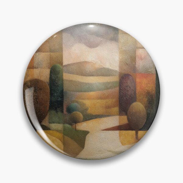 Item preview, Abstract Landscape with Geometric Trees designed and sold by lautir.
