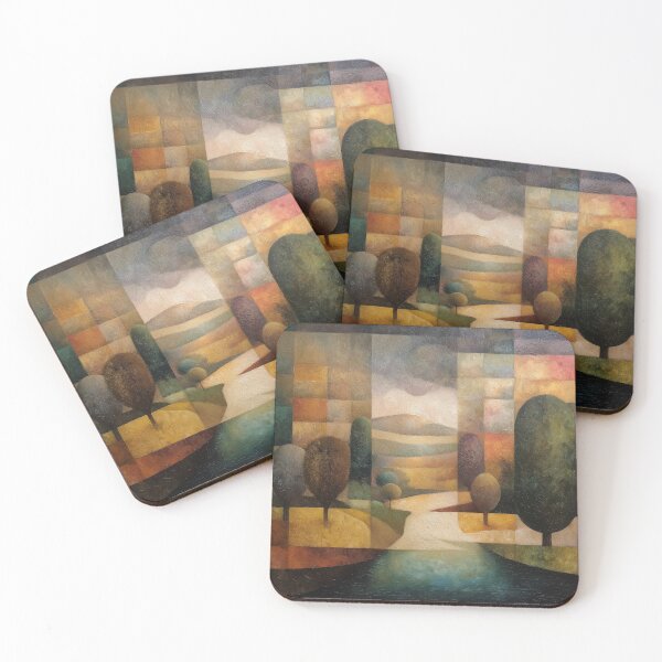 Item preview, Abstract Landscape with Geometric Trees designed and sold by lautir.