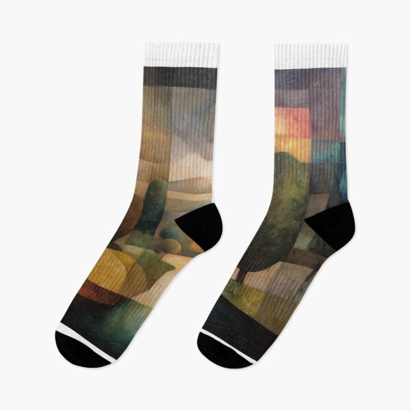 Item preview, Abstract Landscape with Geometric Trees designed and sold by lautir.