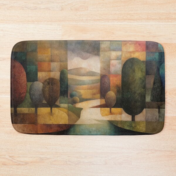Item preview, Abstract Landscape with Geometric Trees designed and sold by lautir.