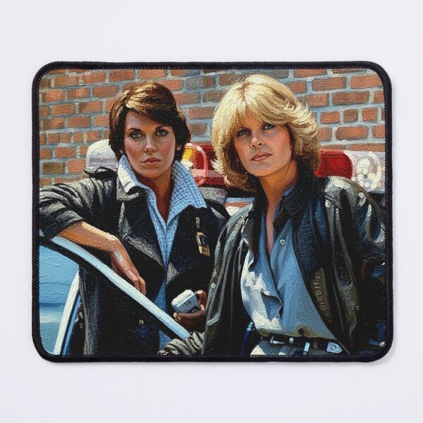 Item preview, 80s Classic TV Female Detectives Art | Police Duo Oil Painting | Cagney and Lacey Tribute designed and sold by Art's Diner.
