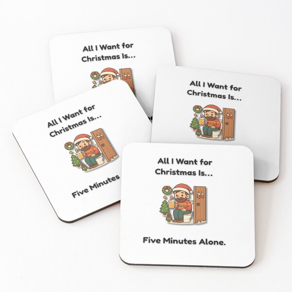 Item preview, All I Want for Christmas Is Five Minutes Alone – Funny Dad Christmas Design designed and sold by MadeInNapTime.