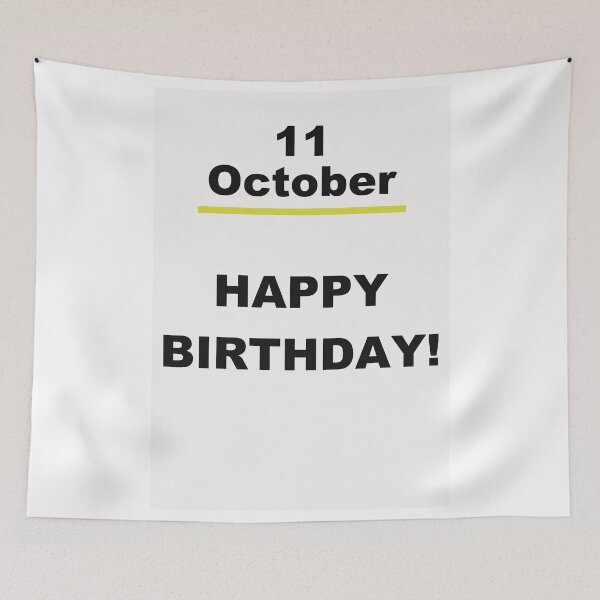 Artikelvorschau, Minimalistisches Design zum Geburtstag – 11. Oktober entworfen und verkauft von ariksworld.