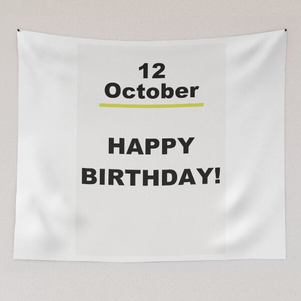 Item preview, Minimalist Happy Birthday Design — October 12 designed and sold by ariksworld.