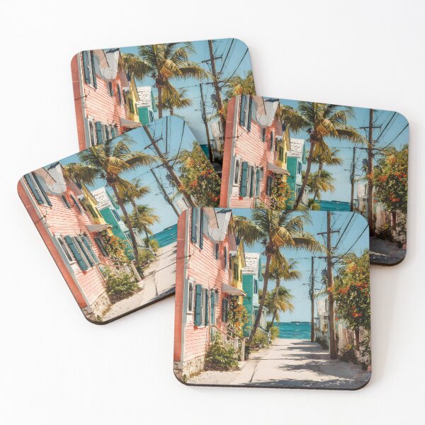 Item preview, Key West Ocean-End Street with Bright Pastel Homes designed and sold by daila70.