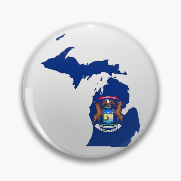 Item preview, Mitten State Pride, Michigan State Flag & Outline Design designed and sold by mashmosh.