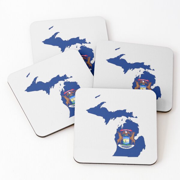 Item preview, Mitten State Pride, Michigan State Flag & Outline Design designed and sold by mashmosh.