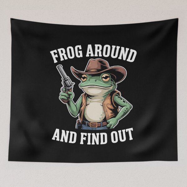 Item preview, Frog Around And Find Out Cowboy Frog Vintage Sarcastic Adult2 designed and sold by KotexTemu.