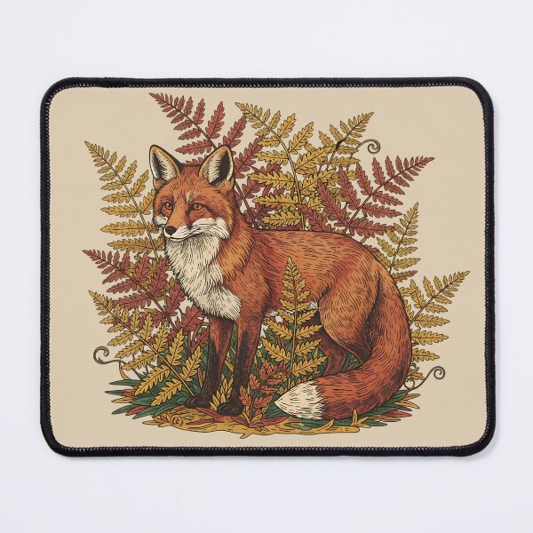 Item preview, Vintage Red Fox Among Golden Autumn Ferns designed and sold by BirdsnStuff.