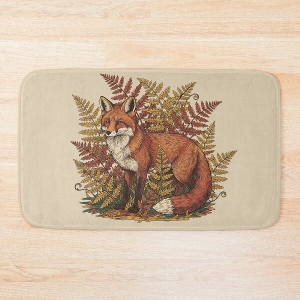 Item preview, Vintage Red Fox Among Golden Autumn Ferns designed and sold by BirdsnStuff.
