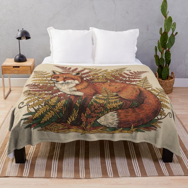 Item preview, Vintage Red Fox Among Golden Autumn Ferns designed and sold by BirdsnStuff.