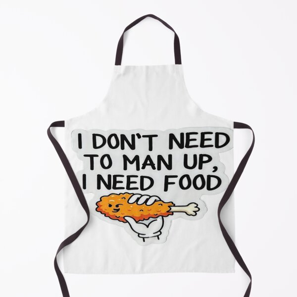 Item preview, Funny Food Quote T-Shirt & Sticker – “I Don’t Need to Man Up, I Need Food” Chicken Wing Cartoon Design designed and sold by Sushikidsntod.
