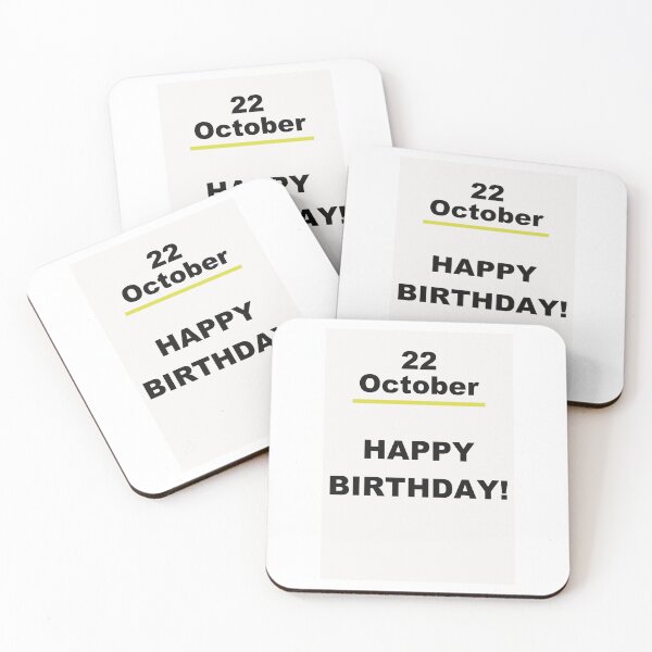 Item preview, Minimalist Happy Birthday Design — October 22 designed and sold by ariksworld.