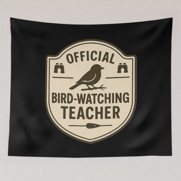 Item preview, Official Urban Bird-Watching Teacher badge  designed and sold by SidTastic .