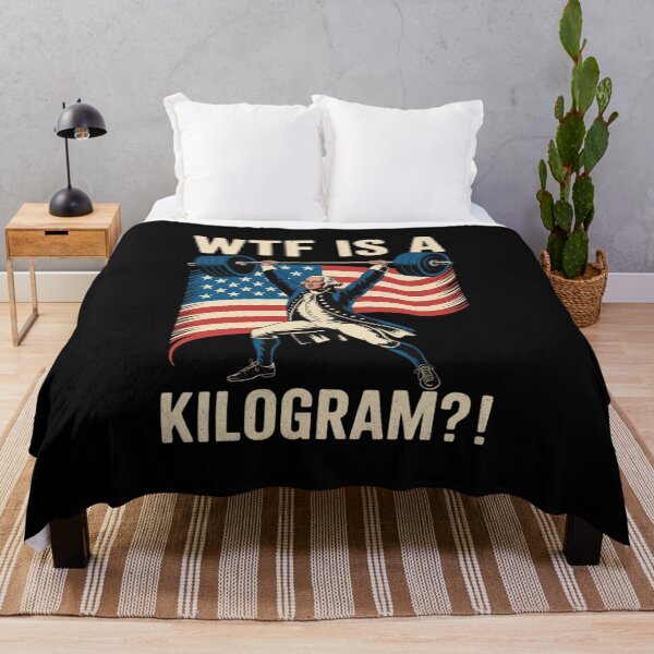Item preview, WTF is a Kilogram Funny 4th of July Patriotic Eagle USA 9  designed and sold by InspiredFoul.