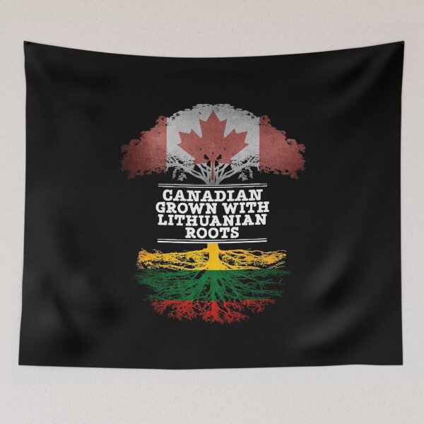 Item preview,  Canadian Grown With Lithuanian Roots Gift For Lithuanian From Lithuania - Lithuania Flag in Roots designed and sold by Popini.