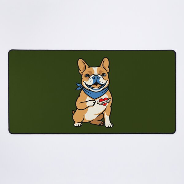 Item preview, Funny I Love Dad Tattoo French bull dog Dad designed and sold by Colorfulman.