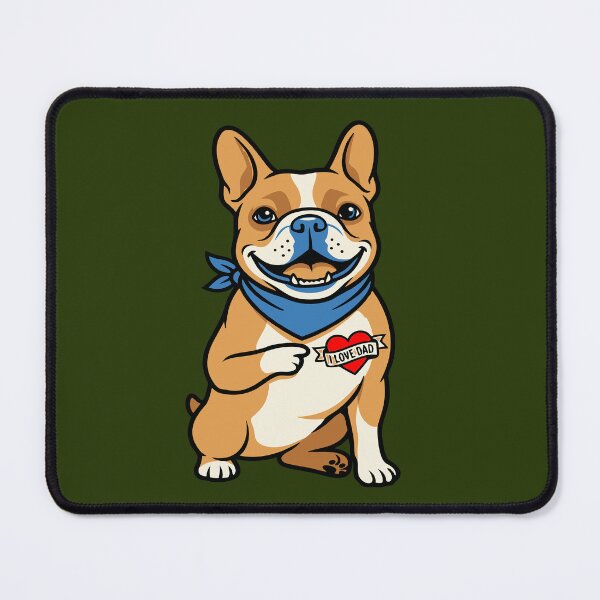 Item preview, Funny I Love Dad Tattoo French bull dog Dad designed and sold by Colorfulman.