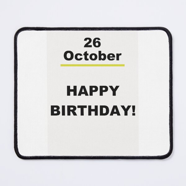 Item preview, Minimalist Happy Birthday Design — October 26 designed and sold by ariksworld.