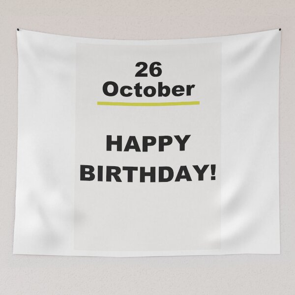 Item preview, Minimalist Happy Birthday Design — October 26 designed and sold by ariksworld.
