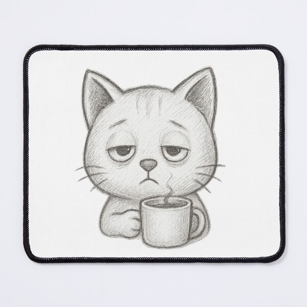 Item preview, Cat Drinking Coffee designed and sold by DomGDesign.