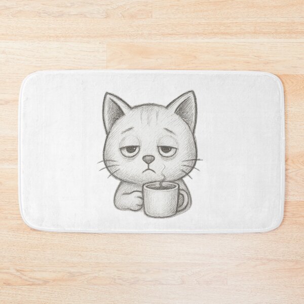 Item preview, Cat Drinking Coffee designed and sold by DomGDesign.