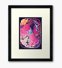 Phosphophyllit und der Mond Menschen Gerahmtes Wandbild