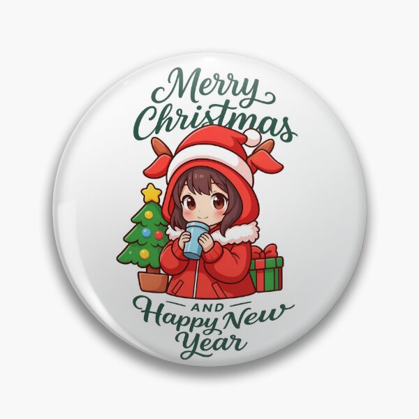 Item preview, cute girl anime merry christmas and happy new year designed and sold by sabartgunpla.
