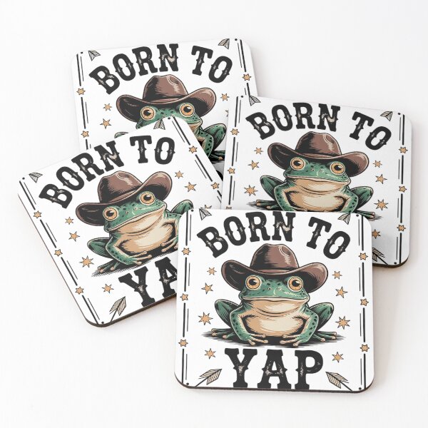 Item preview, Funny Frog Meme Cowboy Frog Born To Yap  designed and sold by KotexTemu.