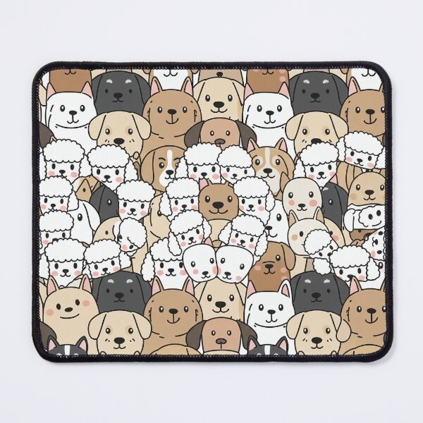 Item preview, Cute Cartoon Dog Faces Pattern – Seamless Tiling Wallpaper | Puppy Background designed and sold by Wild-way Art.