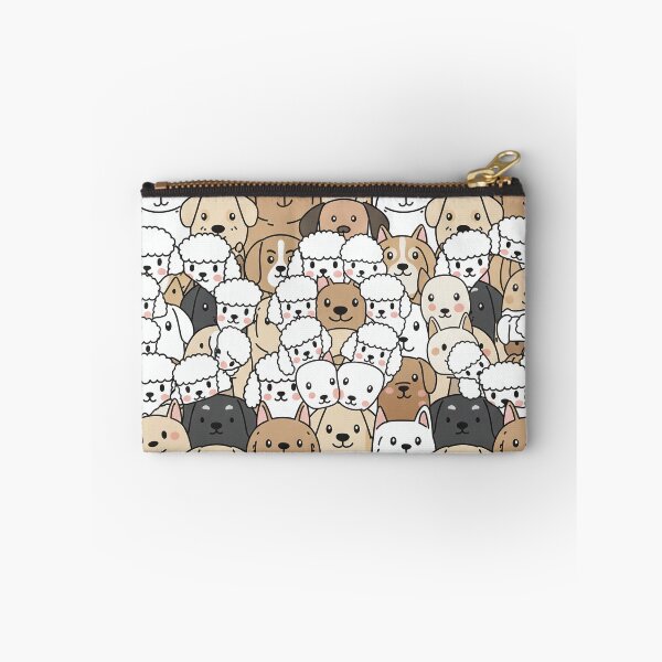 Item preview, Cute Cartoon Dog Faces Pattern – Seamless Tiling Wallpaper | Puppy Background designed and sold by Wild-way Art.