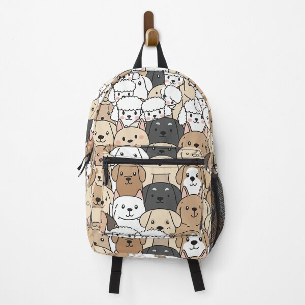Item preview, Cute Cartoon Dog Faces Pattern – Seamless Tiling Wallpaper | Puppy Background designed and sold by Wild-way Art.