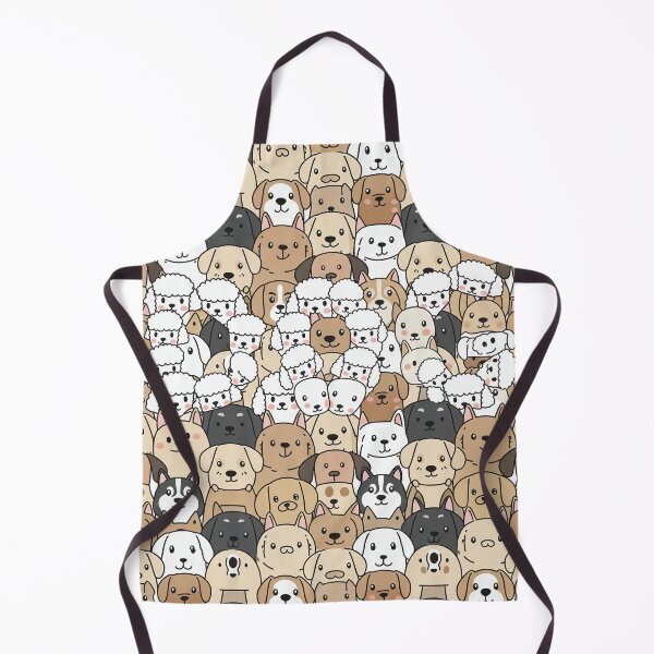 Item preview, Cute Cartoon Dog Faces Pattern – Seamless Tiling Wallpaper | Puppy Background designed and sold by Wild-way Art.