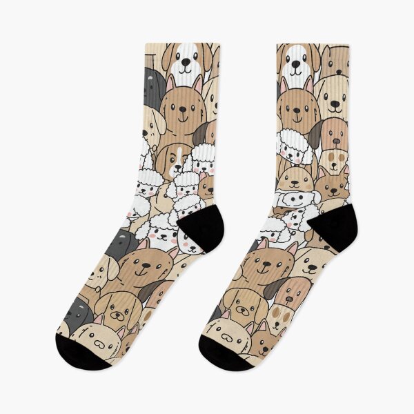 Item preview, Cute Cartoon Dog Faces Pattern – Seamless Tiling Wallpaper | Puppy Background designed and sold by Wild-way Art.