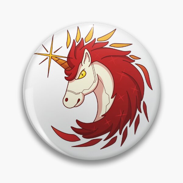 Item preview, Fire Horse Spirit, Fire Unicorn, Lunar New Year 2026, Mythical Emblem designed and sold by GoldenSunsetBloom.