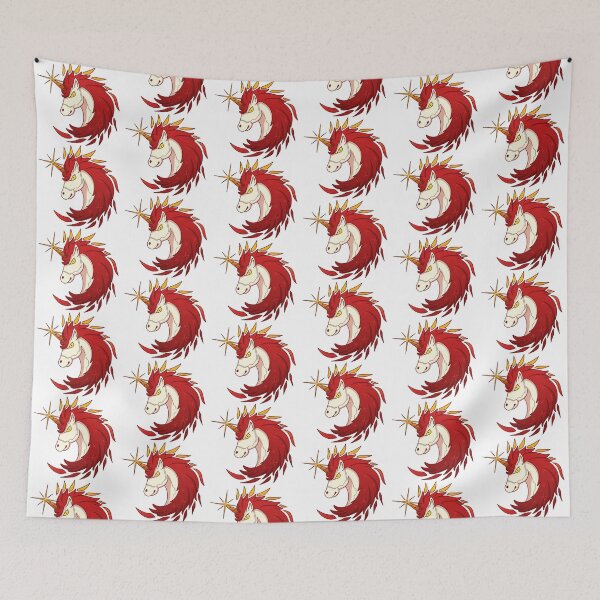 Item preview, Fire Horse Spirit, Fire Unicorn, Lunar New Year 2026, Mythical Emblem designed and sold by GoldenSunsetBloom.