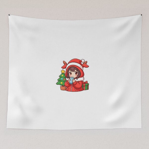 Item preview, art cute girl anime merry christmas and happy new year designed and sold by sabartgunpla.