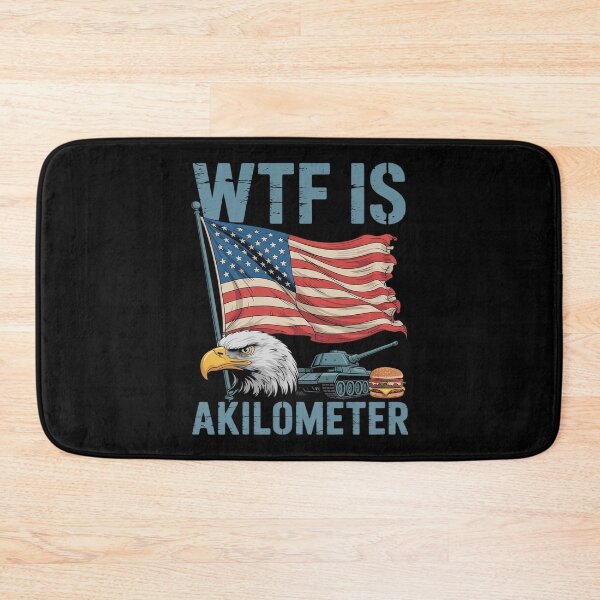 Item preview, WTF Is A Kilometer Eagle Badge American Burger designed and sold by InspiredFoul.