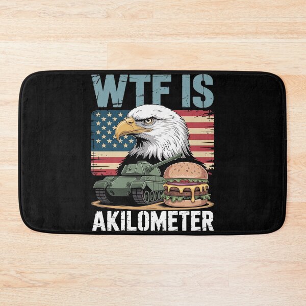 Item preview, WTF Is A Kilometer Eagle Badge American Signature Burger1  designed and sold by InspiredFoul.