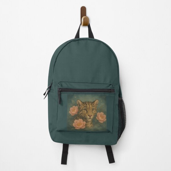 Item preview, Ocelot Moon Bloom – Mystical Floral Ocelot Illustration designed and sold by GeoWild Designs.
