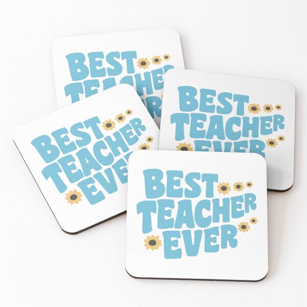 Item preview, Best Teacher Ever curved text designed and sold by Think4Prints.