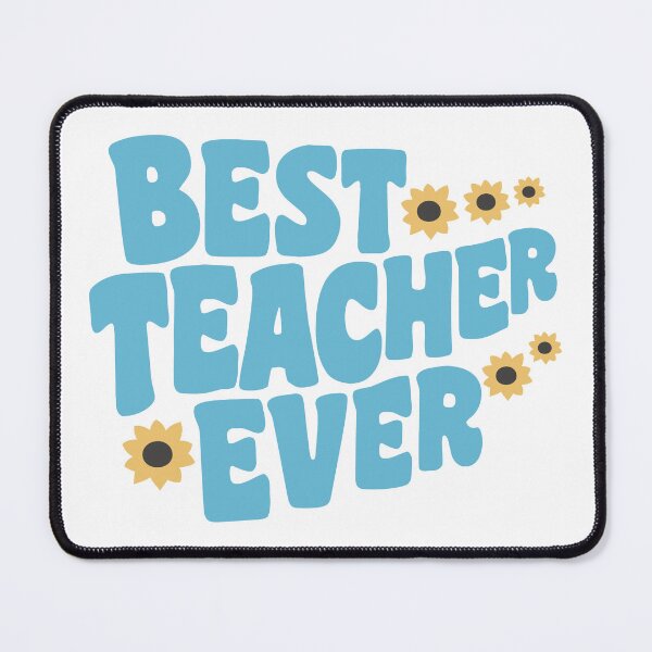 Item preview, Best Teacher Ever curved text designed and sold by Think4Prints.