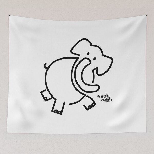 Item preview, Elephant - Dynamic Stylish Line art designed and sold by Aurealis Creatief.