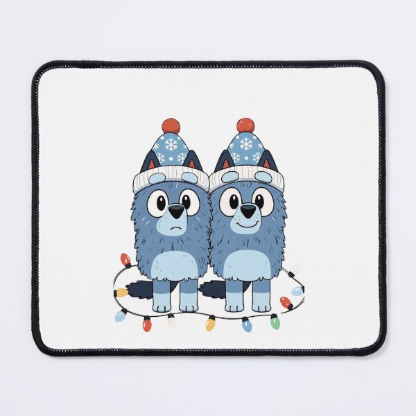 Item preview, Blue Dog Siblings Holiday Lights – Cute Christmas Kids Tee designed and sold by EcoArtTees.
