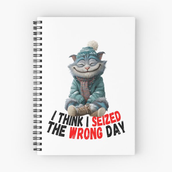 Item preview, I Think I Seized The Wrong Day | Cute Winter Cat Humor T-Shirt designed and sold by Mr Lee.