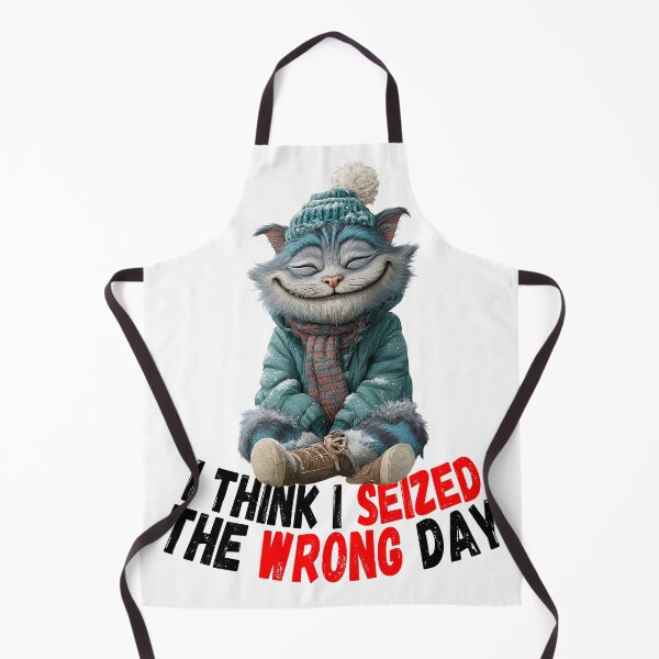 Item preview, I Think I Seized The Wrong Day | Cute Winter Cat Humor T-Shirt designed and sold by Mr Lee.