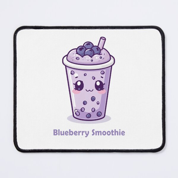 Item preview, Blueberry Smoothie Sweetie – Kawaii Smoothie Drink designed and sold by Smile-AlNo.