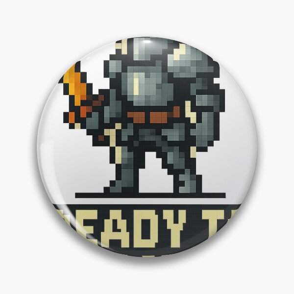 Item preview, Ready to Grind – Pixel Knight Retro Gaming Design designed and sold by johanfr4.